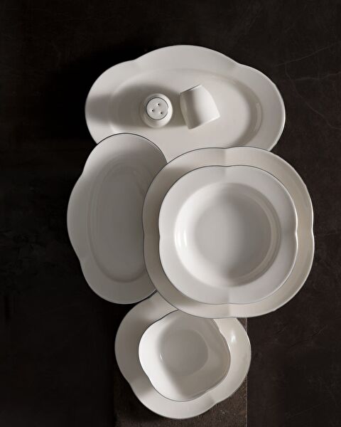 Perle 28 Parça Yemek Takımı Gold/platin - 1