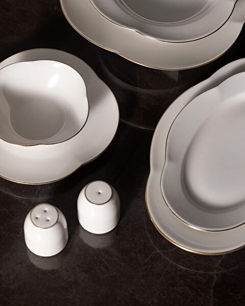 Perle 28 Parça Yemek Takımı Gold/platin - 2