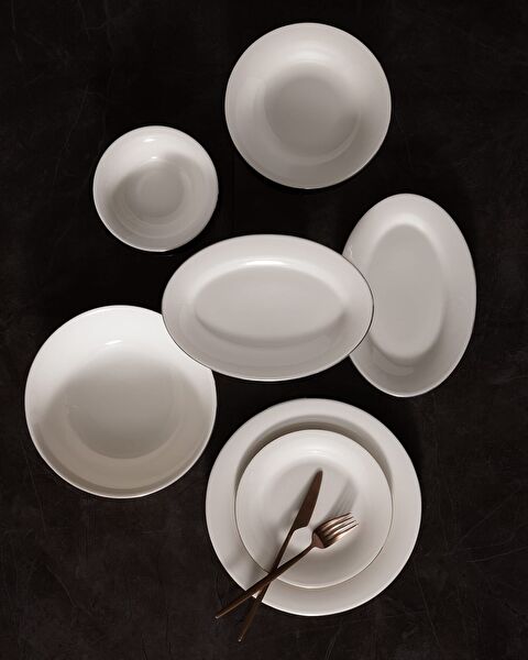 Solara 6 Kişilik 27 Parça Yemek Takımı - Beyaz/Silver - 0