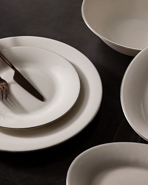 Solara 6 Kişilik 27 Parça Yemek Takımı - Beyaz/Silver - 3