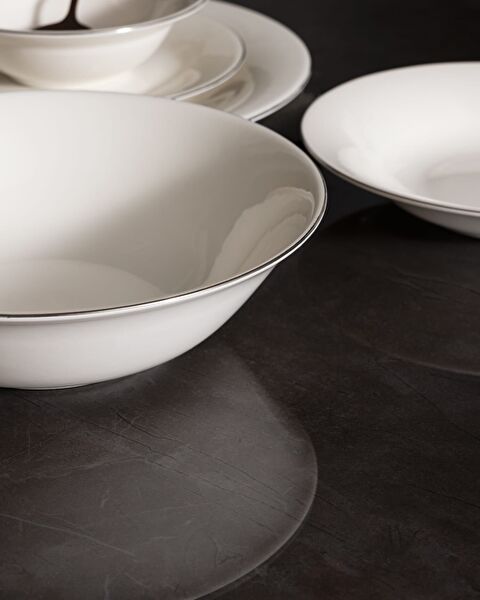 Solara 6 Kişilik 27 Parça Yemek Takımı - Beyaz/Silver - 4