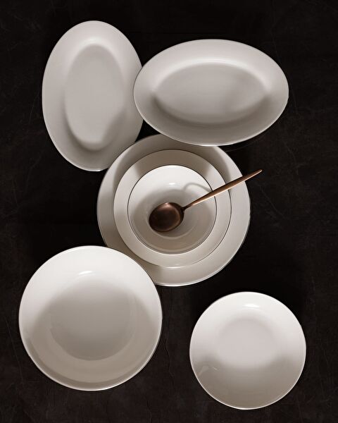 Helios 27 Parça Yemek Takımı Gold/platin - 1