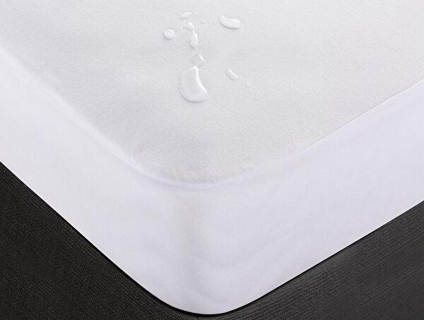 Matelas pour lit simple ajusté à l'épreuve des liquides Alaise - Blanc - 0