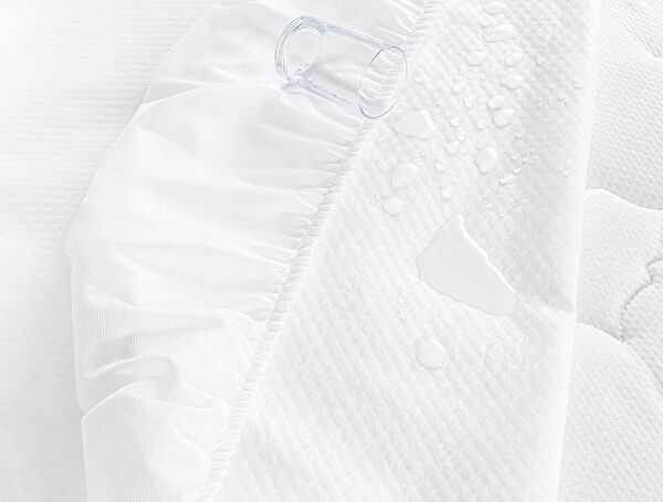 Flore Liquid Proof Fitted Double Bed Mattress - White - 2