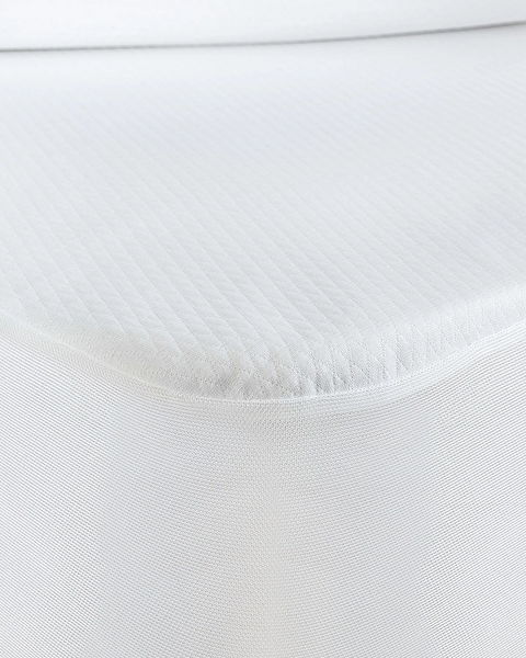 Flore Liquid Proof Fitted King Size Bed Mattress - White - 0