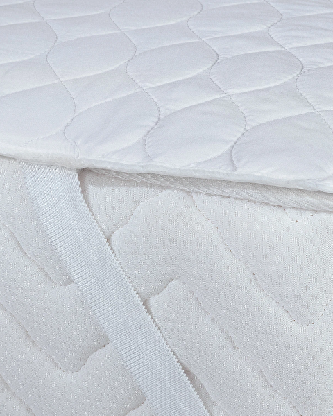 Protège-matelas matelassé pour lit simple Eleta - Blanc - 0