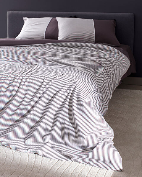 طقم غطاء لحاف ساتان مطبوع من ليل - 1