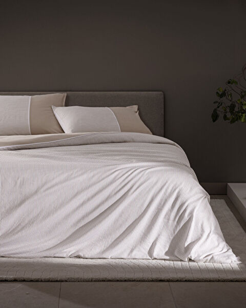 طقم غطاء لحاف ساتان مطبوع من ليل - 0