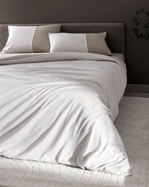 طقم غطاء لحاف ساتان مطبوع من ليل - 1