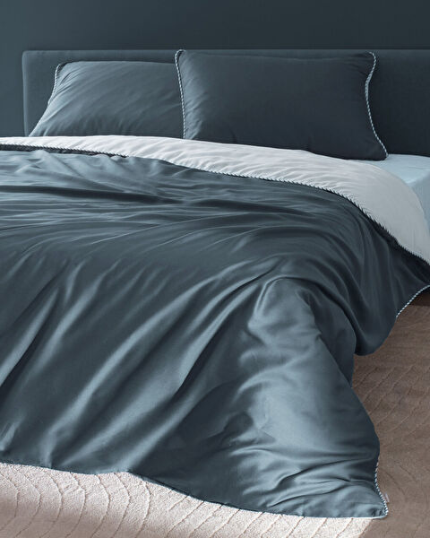 طقم غطاء لحاف ساتان مطبوع من فيرن - 1