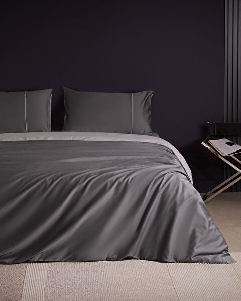 Danton Satin Piping Plain Dye Duvet Cover Set - 0