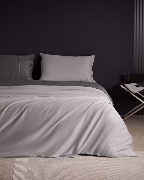 Danton Satin Piping Plain Dye Duvet Cover Set - 1