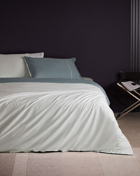 Danton Satin Piping Plain Dye Duvet Cover Set - 1