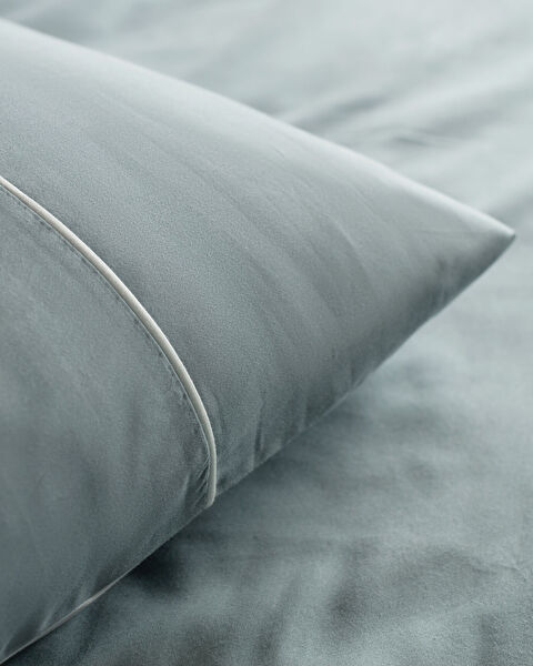 Danton Satin Piping Plain Dye Duvet Cover Set - 4