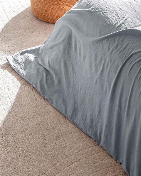 Ensemble de housse de couette élastique en microfibre double Mona - Indigo - 2