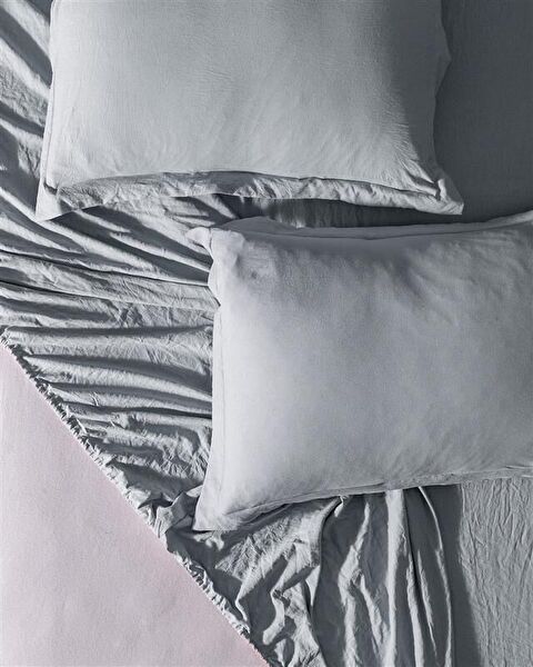 Ensemble de housse de couette élastique en microfibre double Mona - Indigo - 4