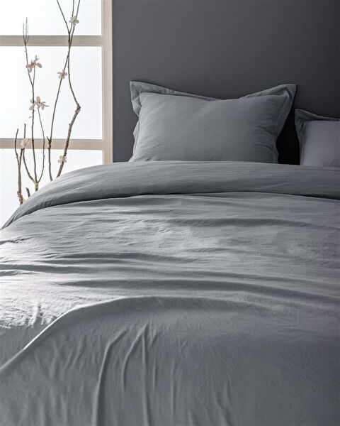 Ensemble de housse de couette élastique en microfibre double Mona - Indigo - 6