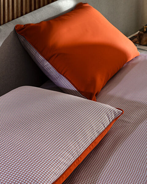 Delit Family Size Printed Satin Duvet Cover Set - 3