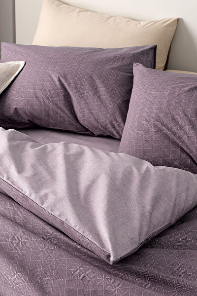 Odette Family Size Duvet Cover Set - Ranforce Patterned - 1