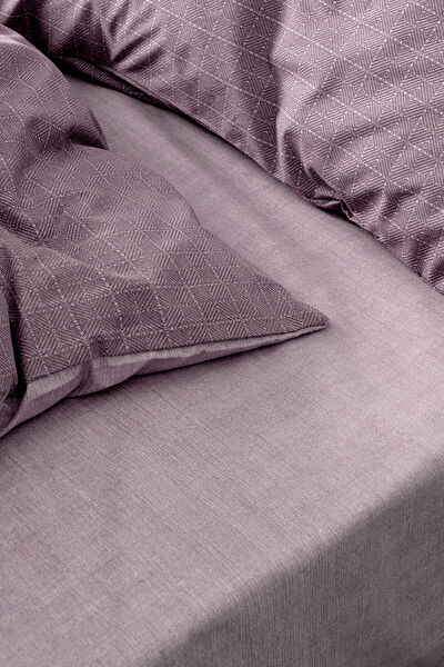 Odette Family Size Duvet Cover Set - Ranforce Patterned - 3