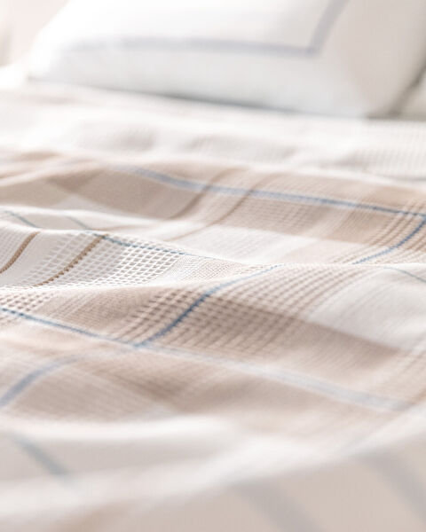 Musette King Size Karde Baskılı Pike Takımı - Bej - 2