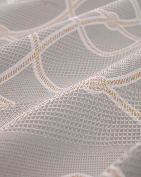 Fonte King Size %100 Pamuk Karde Baskılı Pike Takımı - Gri - 5