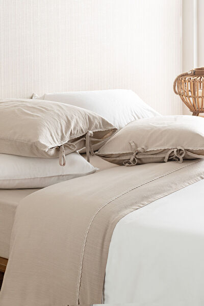 مجموعة ورقة السرير مغسولة من الكتان - 0